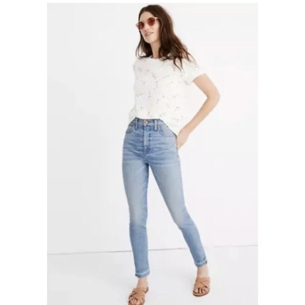 NEW Madewell Rivet And Thread 11” High Rise Skinny Jeans In Gordon Wash Sz 24